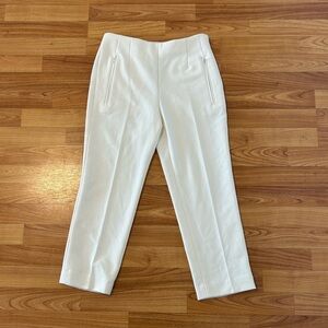 Club Monaco off white trouser with zipper pockets